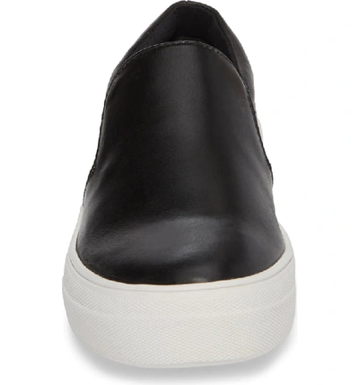 Shop Steve Madden Gills Platform Slip-on Sneaker In Black Leather
