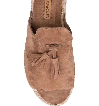 Shop Andre Assous Cameron Espadrille Slide Sandal In Cuero Suede