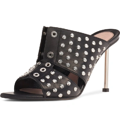 Shop Alexander Mcqueen Studded Mule Sandal In Black