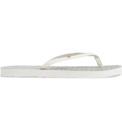 Shop Tory Burch Flip Flip In New Ivory/ Gemini Jacquard