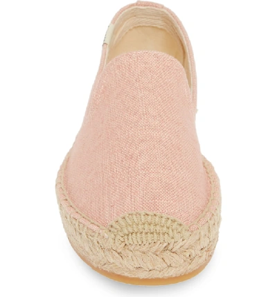 Shop Soludos Platform Espadrille Flat In Dusty Rose Canvas