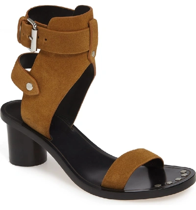 Shop Isabel Marant Jaeryn Ankle Shield Sandal In Natural Suede