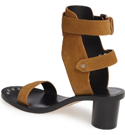 Shop Isabel Marant Jaeryn Ankle Shield Sandal In Natural Suede