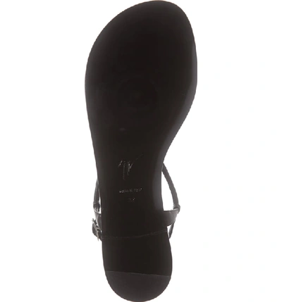 Shop Giuseppe Zanotti Embellished Sandal In Black