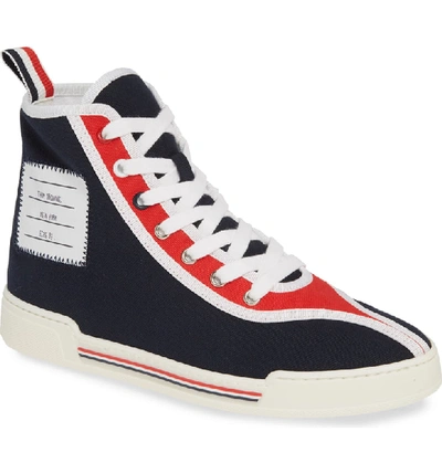 Shop Thom Browne High Top Sneaker In Blue