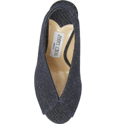 Shop Jimmy Choo Shar Slingback Sandal In Indigo Denim