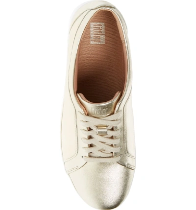 Shop Fitflop Rally Sneaker In Metallic Gold