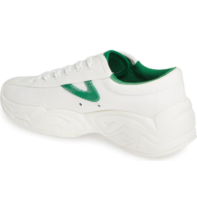Shop Tretorn Nylitefly Sneaker In Vintage White/ Green