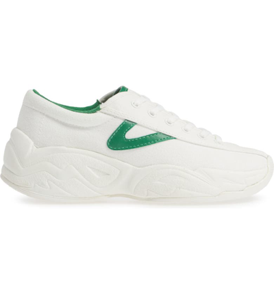 Shop Tretorn Nylitefly Sneaker In Vintage White/ Green