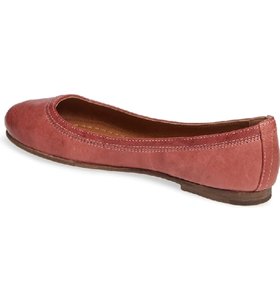 Shop Frye 'carson' Ballet Flat In Salmon Leather