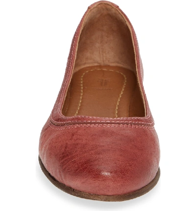 Shop Frye 'carson' Ballet Flat In Salmon Leather