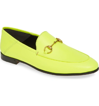Shop Gucci Brixton Convertible Loafer In Yellow Fluo Leather