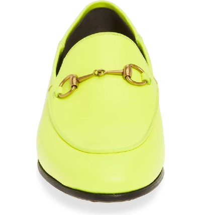 Shop Gucci Brixton Convertible Loafer In Yellow Fluo Leather