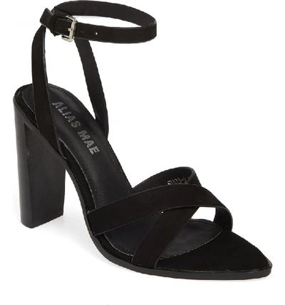 Shop Alias Mae Sonny Block Heel Sandal In Black Nubuck