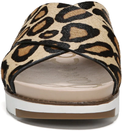 Shop Sam Edelman Audrea Slide Sandal In New Nude Leopard Calf Hair