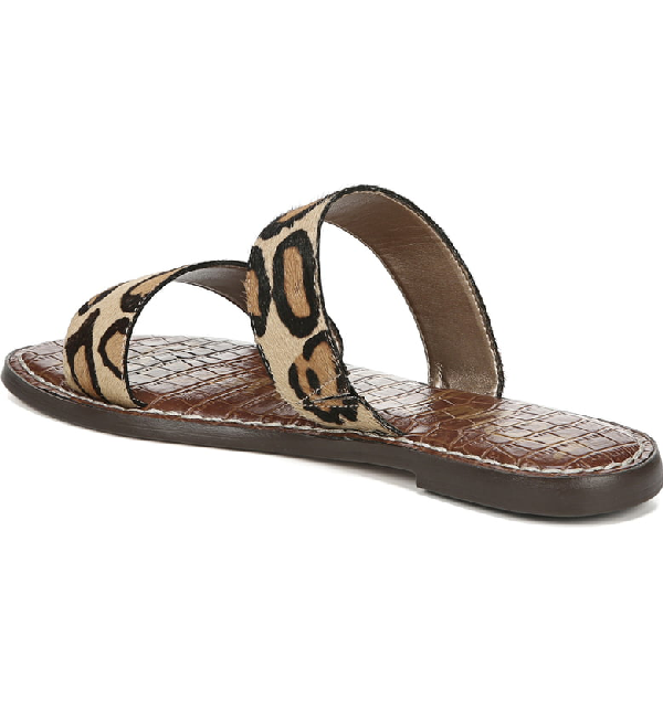 Sam Edelman Gala Two Strap Genuine Calf Hair Slide Sandal In Leopard ...