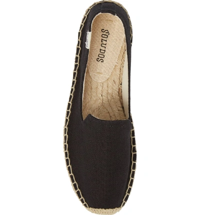 Shop Soludos Platform Espadrille Flat In Black Canvas