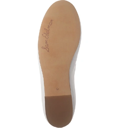 Shop Sam Edelman Felicia Flat In Bright White Nappa Leather