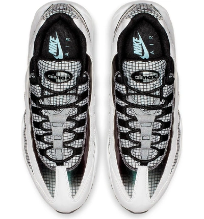 Shop Nike Air Max 95 Lv8 Sneaker In White/ Black/ Blue/ Lime Blast