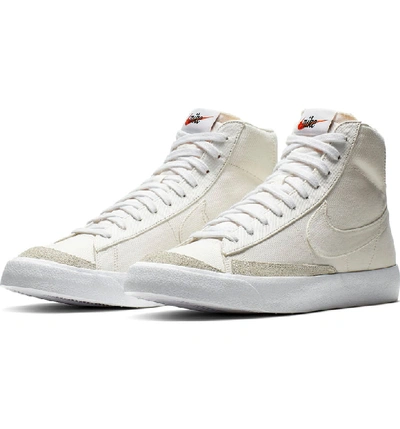 Nike - Blazer Mid '77 Suede-Trimmed Canvas Sneakers - Off-white Nike