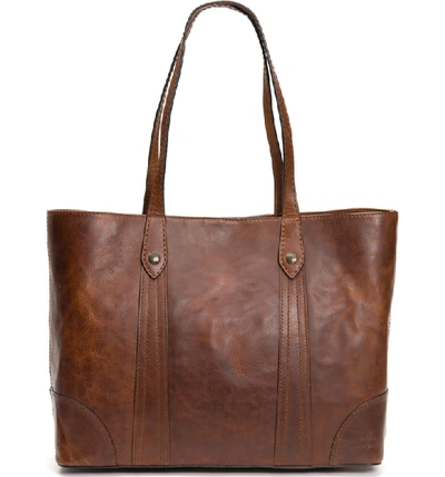 Shop Frye Melissa Leather Shopper In Cognac