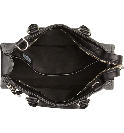 Shop Rebecca Minkoff Micro Bedford Leather Satchel - Black