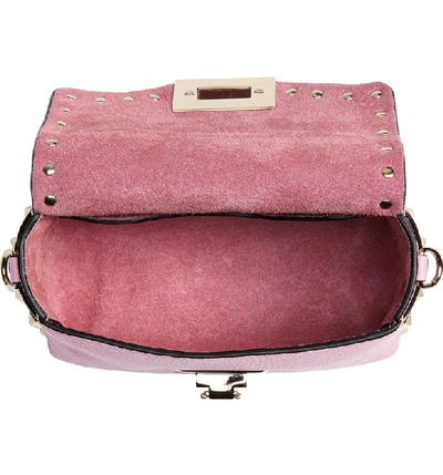 Valentino Rockstud Mini Calfskin Leather Crossbody - Purple In Giacinto