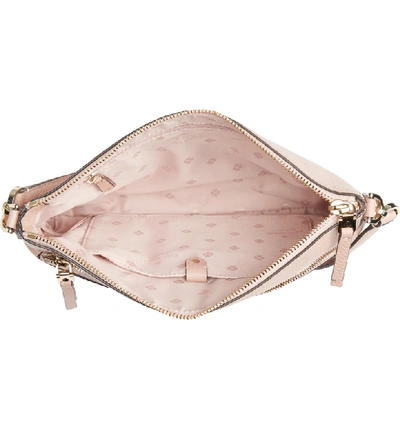 Shop Kate Spade Medium Polly Leather Crossbody Bag In Flapper Pink