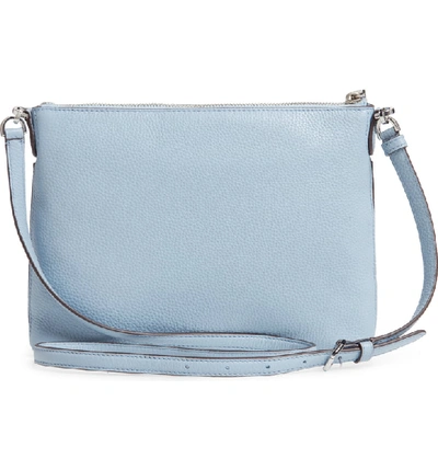 Shop Kate Spade Medium Polly Leather Crossbody Bag - Blue In Horizon Blue