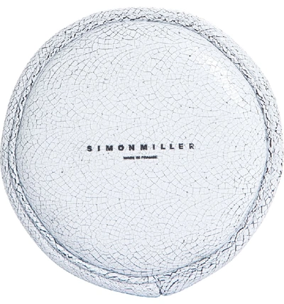 Shop Simon Miller Bonsai 15 Calfskin Leather Bucket Bag - White In White Crackle