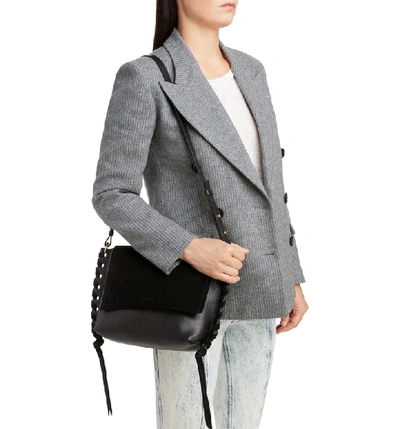 Shop Isabel Marant Asli Leather Shoulder Bag - Black