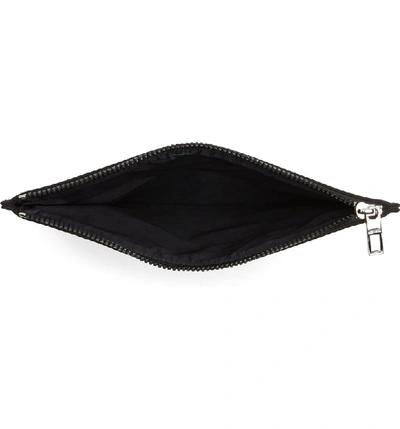 Shop Kenzo Embroidered Zip Pouch - Black In 99 Black