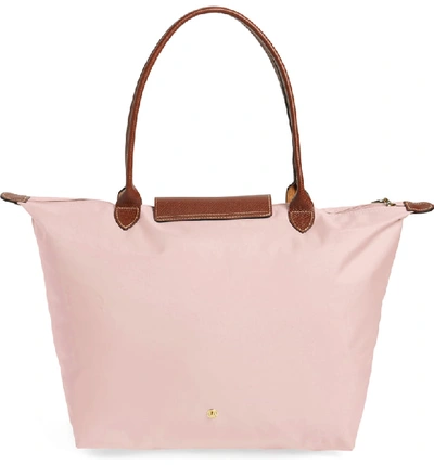 Shop Longchamp Large Le Pliage Tote - Pink In Pink Ice