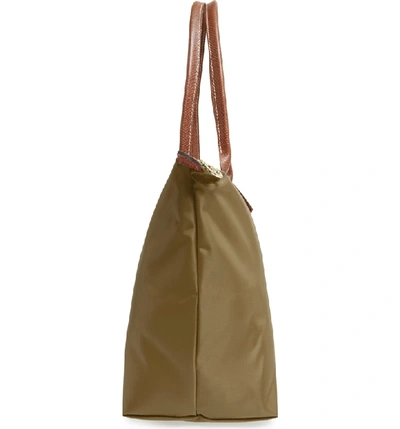 Shop Longchamp Large Le Pliage Tote - Green In New Khaki