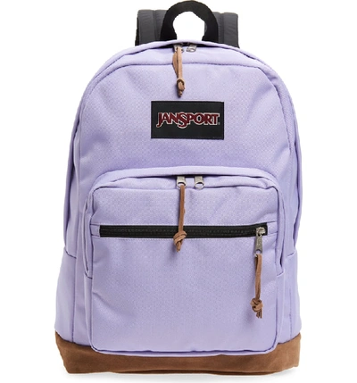 Jansport Right Pack 15 inch Laptop Backpack Purple In Purple