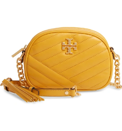 Shop Tory Burch Kira Camera Bag - Yellow In Daylily