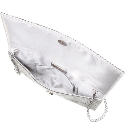 Shop Nina Crystal Beaded Clutch In Silver