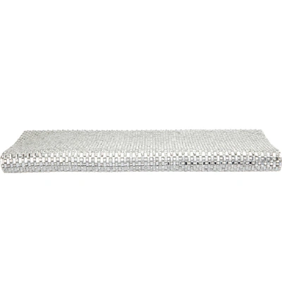 Shop Nina Crystal Beaded Clutch In Silver