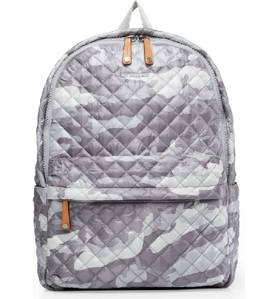 Shop Mz Wallace Metro Backpack In Light Grey Camo