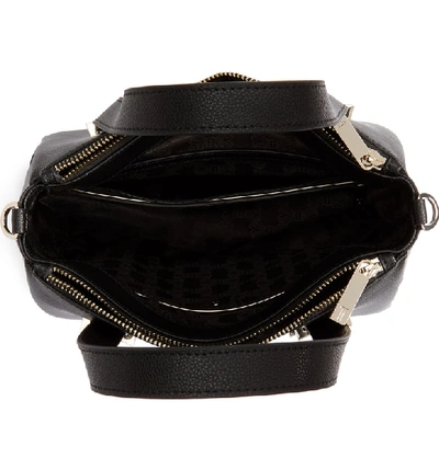 Shop Ted Baker Julieet Large Adjustable Handle Leather Satchel In Black