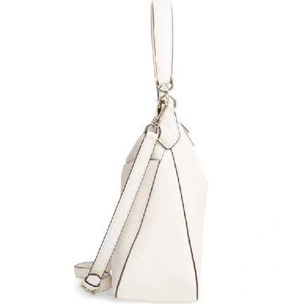 Shop Kate Spade Medium Polly Leather Shoulder Bag - White In Parchment