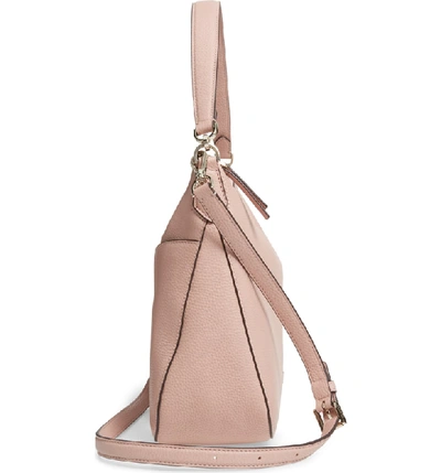 Shop Kate Spade Medium Polly Leather Shoulder Bag In Flapper Pink