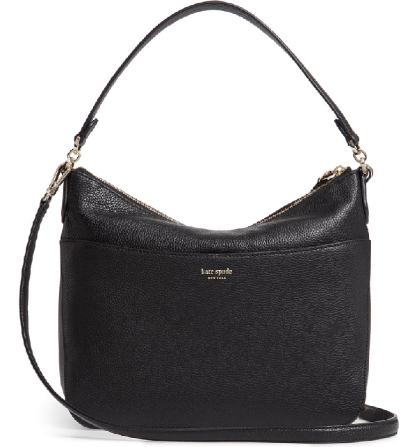 Kate Spade Polly Medium Flap Convertible Shoulder Bag In Black ModeSens