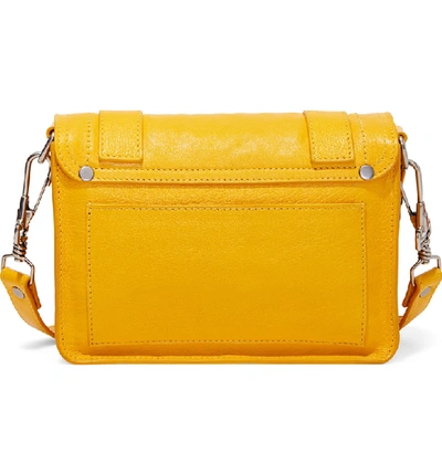 Shop Proenza Schouler 'mini Ps1' Lambskin Leather Crossbody Bag - Yellow In Lemon Chrome
