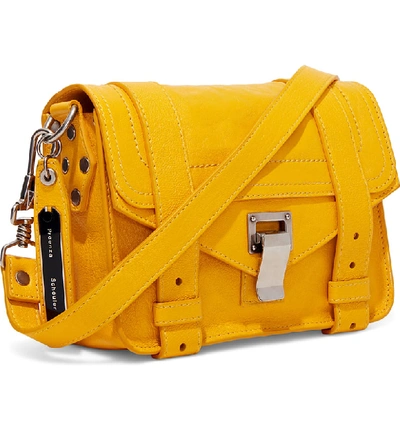 Shop Proenza Schouler 'mini Ps1' Lambskin Leather Crossbody Bag - Yellow In Lemon Chrome