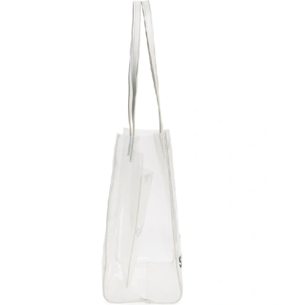 Shop Stella Mccartney Clear Logo Tote - White