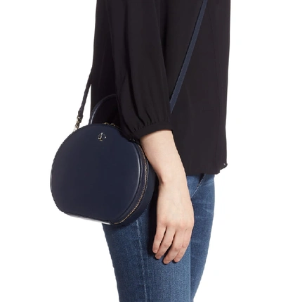 Shop Kate Spade Andi Canteen Leather Crossbody Bag In Blazer Blue