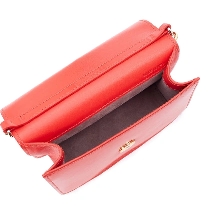 Shop Jw Anderson Logo Leather Crossbody Bag - Red In Scarlet