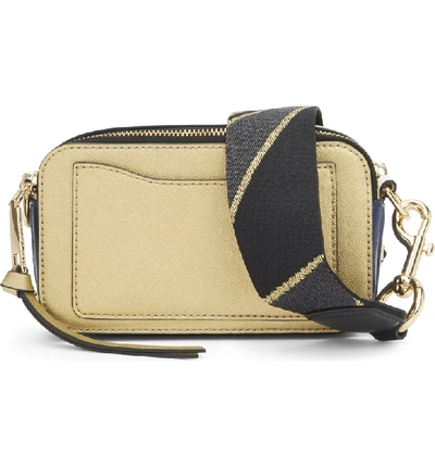 Shop Marc Jacobs Snapshot Crossbody Bag - Metallic In Gold Multi