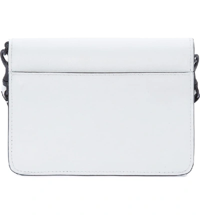 Shop Jw Anderson Logo Leather Crossbody Bag In White/ Black